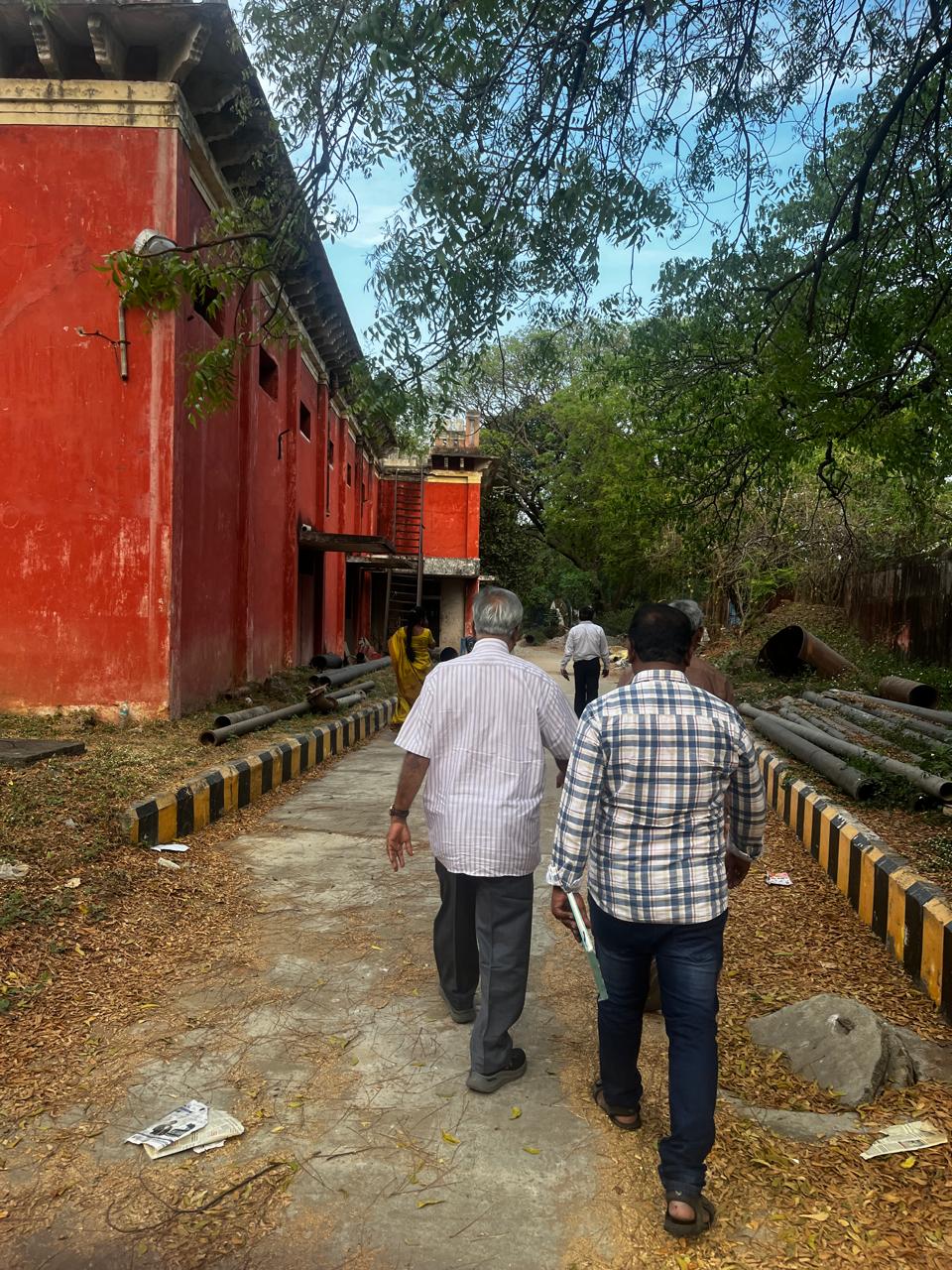 Field study visit to Kilpauk Water Treatment Plant for practical insights and documentation.