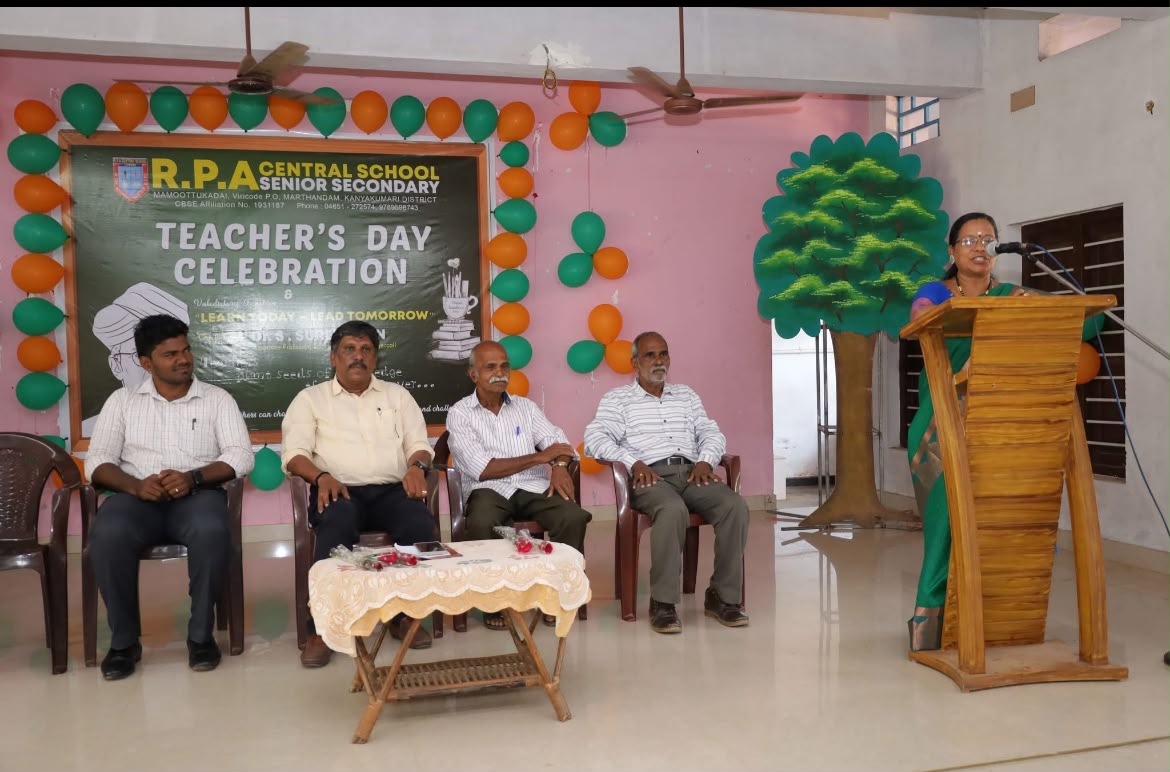 Our mentor Dr. Surendran inspiring educators through his presence at the Teachers' Day celebration.